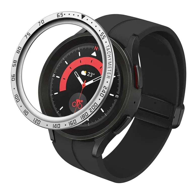ダイヤルスチール保護フレーム、Samsung Galaxy Watch5 Pro 45mm Aスタイル用、Samsung Galaxy Watch5 Pro 45mm Eスタイル用