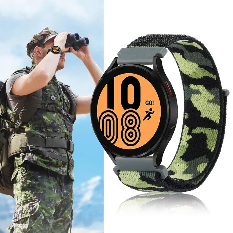 カモフラージュナイロンループウォッチバンド、Samsung Galaxy Watch5 40mm/44mm / Watch5 Pro用