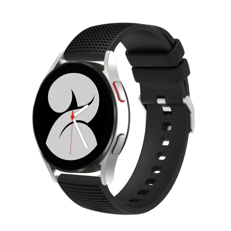 20mm ポックマークシルバーバックル シリコンウォッチバンド、Samsung Galaxy Watch5 40mm/44mm / Watch5 Pro用