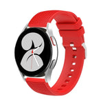 20mm Pockmarked Silver Buckle Silicone Watch Band, For Samsung Galaxy Watch5 40mm/44mm / Watch5 Pro