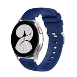 20mm Pockmarked Silver Buckle Silicone Watch Band, For Samsung Galaxy Watch5 40mm/44mm / Watch5 Pro