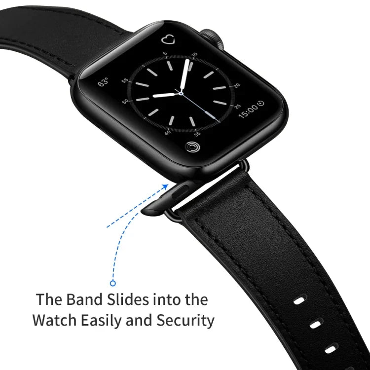 クラシックカウハイド本革ウォッチバンド、Apple Watch Ultra 49mm / シリーズ8＆7 45mm / SE 2＆6＆SE＆5＆4 44mm / 3＆2＆1 42mm用、Apple Watch シリーズ8＆7 41mm / SE 2＆6＆SE＆5＆4 40mm / 3＆2＆1 38mm用