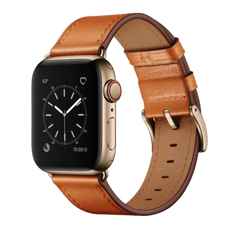 クラシックカウハイド本革ウォッチバンド、Apple Watch Ultra 49mm / シリーズ8＆7 45mm / SE 2＆6＆SE＆5＆4 44mm / 3＆2＆1 42mm用、Apple Watch シリーズ8＆7 41mm / SE 2＆6＆SE＆5＆4 40mm / 3＆2＆1 38mm用
