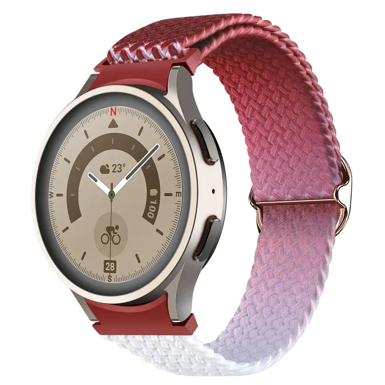 Samsung Galaxy Watch 5 / Watch 5 Pro / Watch 4用 織りグラデーションカラ―ウォッチバンド