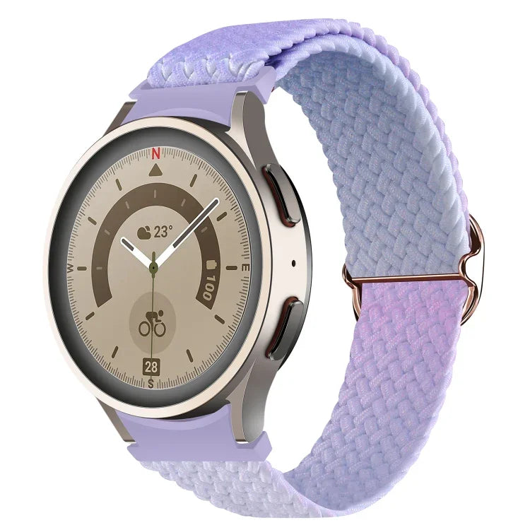 Samsung Galaxy Watch 5 / Watch 5 Pro / Watch 4用 織りグラデーションカラ―ウォッチバンド