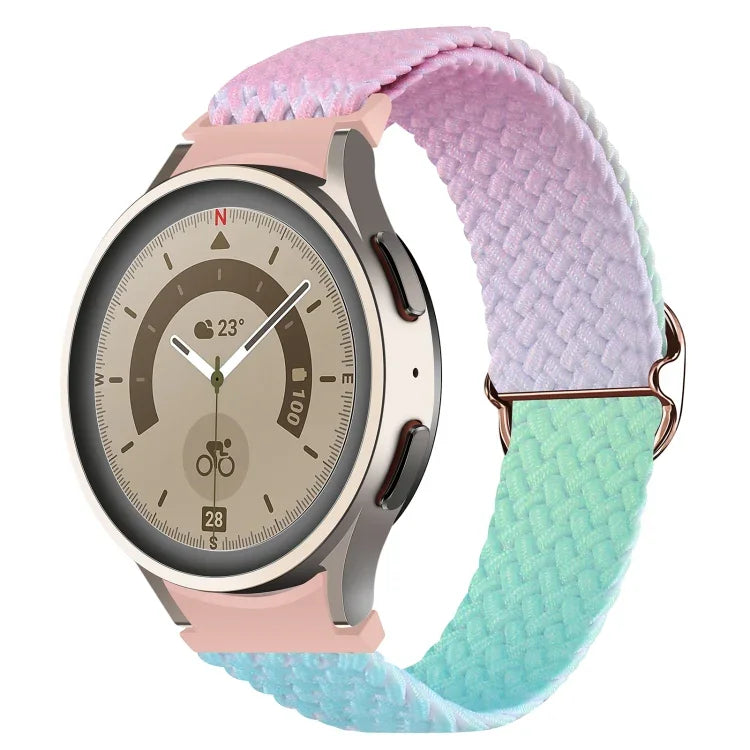 Samsung Galaxy Watch 5 / Watch 5 Pro / Watch 4用 織りグラデーションカラ―ウォッチバンド
