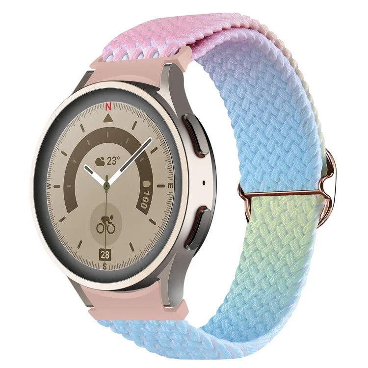 Samsung Galaxy Watch 5 / Watch 5 Pro / Watch 4用 織りグラデーションカラ―ウォッチバンド