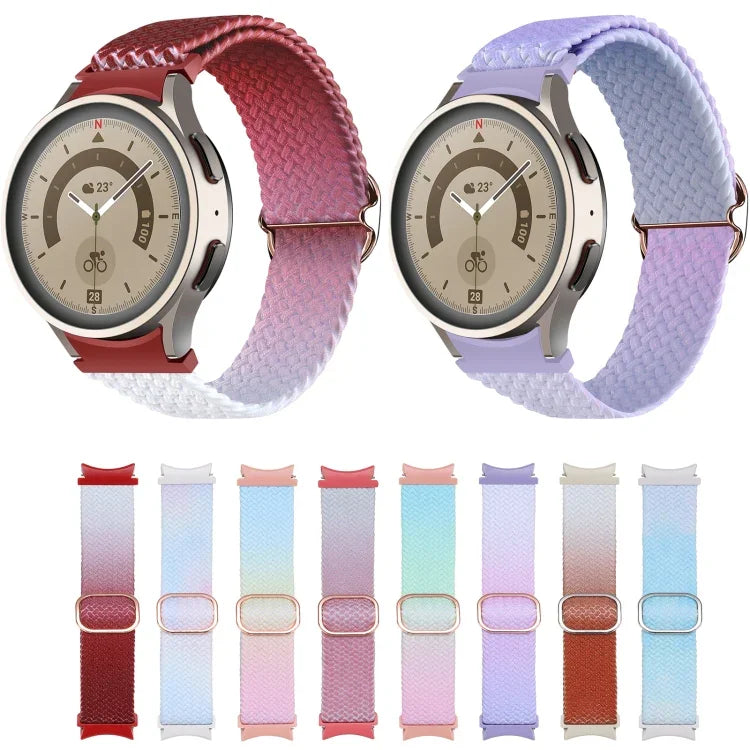 Samsung Galaxy Watch 5 / Watch 5 Pro / Watch 4用 織りグラデーションカラ―ウォッチバンド