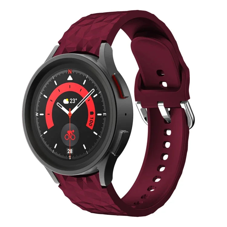ひし形テクスチャ シリコンウォッチバンド、Samsung Galaxy Watch 5 / Watch 5 Pro用