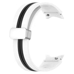 ツートンシルバーバックル シリコンウォッチバンド、Samsung Galaxy Watch 5 Pro用