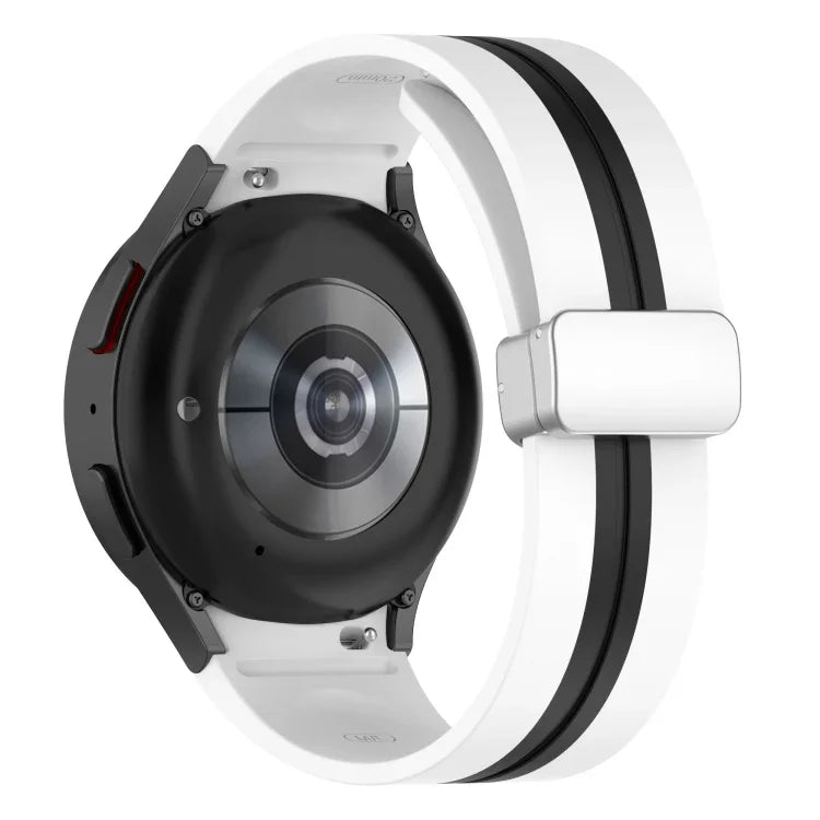 ツートンシルバーバックル シリコンウォッチバンド、Samsung Galaxy Watch 5 Pro用