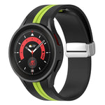 ツートンシルバーバックル シリコンウォッチバンド、Samsung Galaxy Watch 5 Pro用