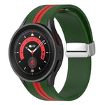 ツートンシルバーバックル シリコンウォッチバンド、Samsung Galaxy Watch 5 Pro用