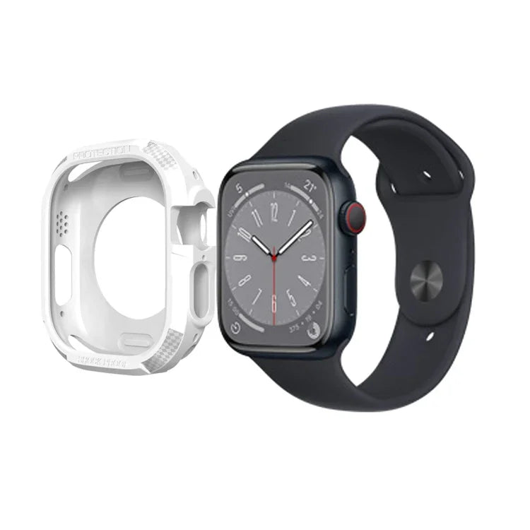 カーボンファイバー衝撃吸収ケース、Apple Watch シリーズ9 / 8 / 7 45mm用