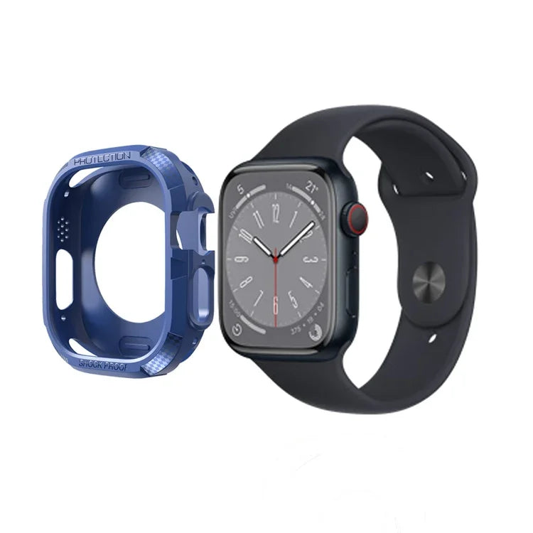 カーボンファイバー衝撃吸収ケース、Apple Watch シリーズ9 / 8 / 7 45mm用