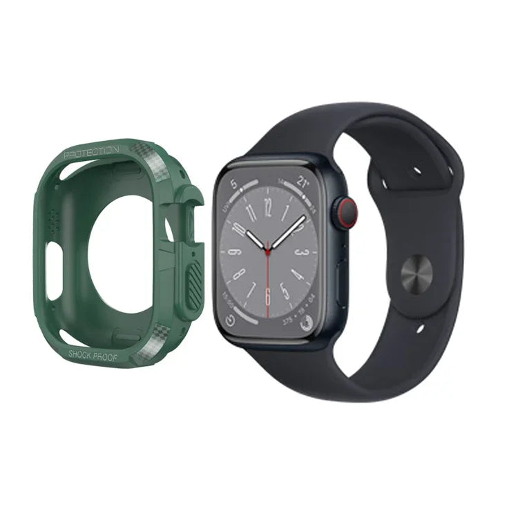 カーボンファイバー衝撃吸収ケース、Apple Watch シリーズ9 / 8 / 7 45mm用