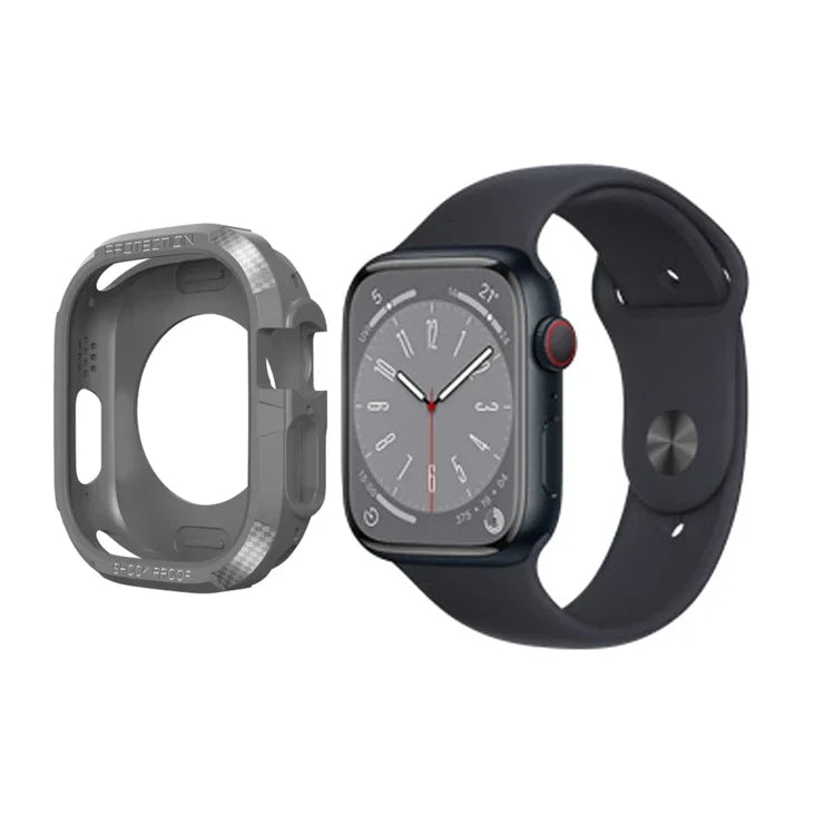 カーボンファイバー衝撃吸収ケース、Apple Watch シリーズ9 / 8 / 7 45mm用
