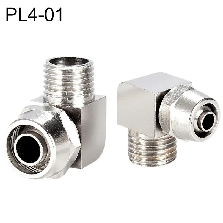 PL8-02 LAIZE ニッケルメッキ銅製気管クイックフィッティングロックメスコネクター、PL4-M5, PL4-01, PL4-02, PL6-M5, PL6-01, PL6-02, PL8-01, PL8-02