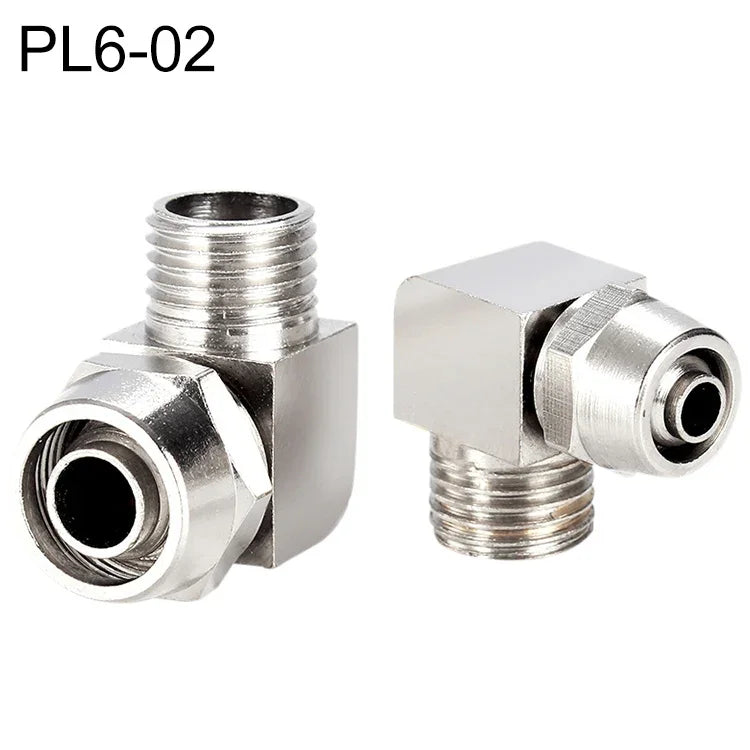 PL8-02 LAIZE ニッケルメッキ銅製気管クイックフィッティングロックメスコネクター、PL4-M5, PL4-01, PL4-02, PL6-M5, PL6-01, PL6-02, PL8-01, PL8-02