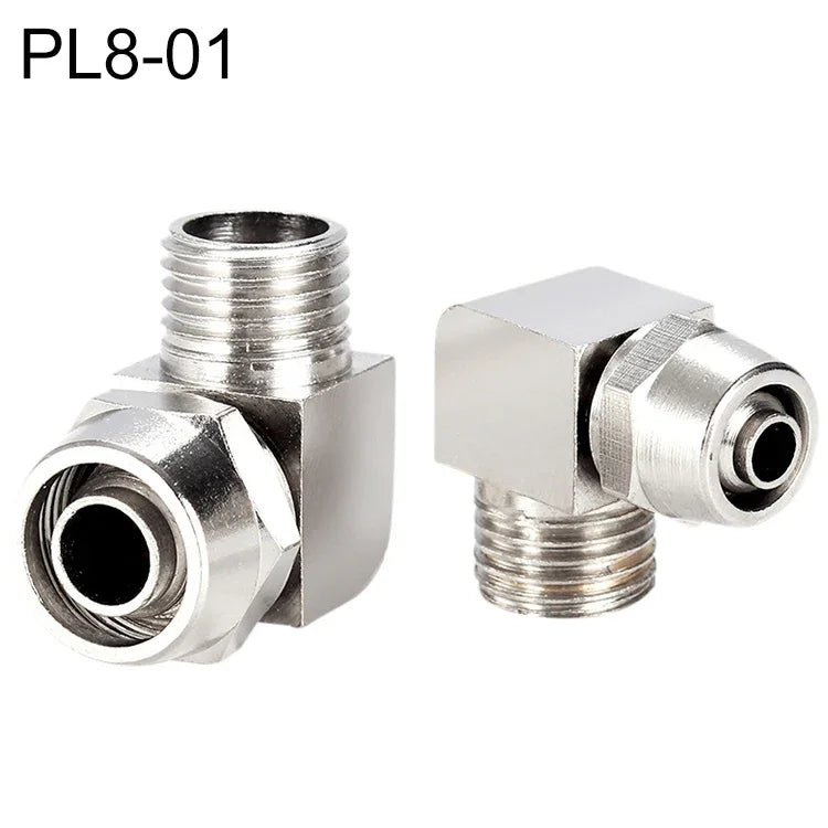 PL8-02 LAIZE ニッケルメッキ銅製気管クイックフィッティングロックメスコネクター、PL4-M5, PL4-01, PL4-02, PL6-M5, PL6-01, PL6-02, PL8-01, PL8-02