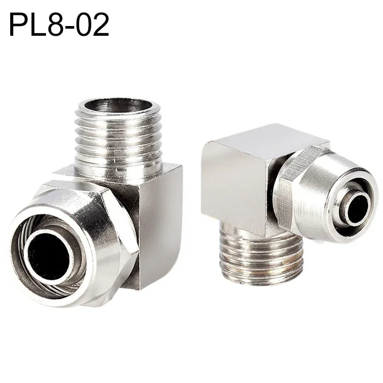 PL8-02 LAIZE ニッケルメッキ銅製気管クイックフィッティングロックメスコネクター、PL4-M5, PL4-01, PL4-02, PL6-M5, PL6-01, PL6-02, PL8-01, PL8-02
