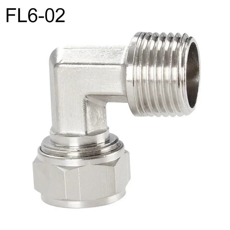 FL6-01 LAIZE ニッケルメッキ銅製トラキア クイックフィッティング ツイストエルボーロック メスコネクター、FL6-01、FL6-02、FL8-01、FL8-02、FL10-01、FL10-02