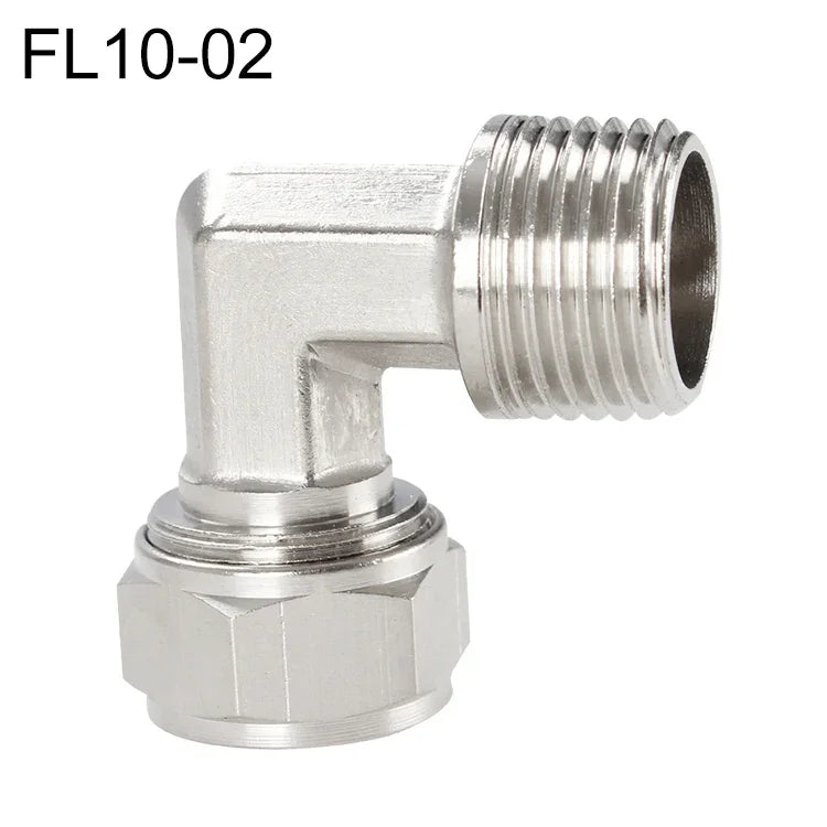 FL6-01 LAIZE ニッケルメッキ銅製トラキア クイックフィッティング ツイストエルボーロック メスコネクター、FL6-01、FL6-02、FL8-01、FL8-02、FL10-01、FL10-02