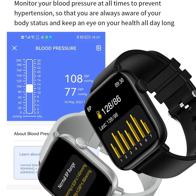 T49 1.9インチHDスクエアスクリーンスマートウォッチ 心拍数モニタリング／Bluetooth通話対応