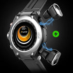 T92 1.28インチIPSタッチスクリーン2in1 Bluetoothヘッドセットスマートウォッチ、心拍数モニタリング／Bluetooth音楽対応