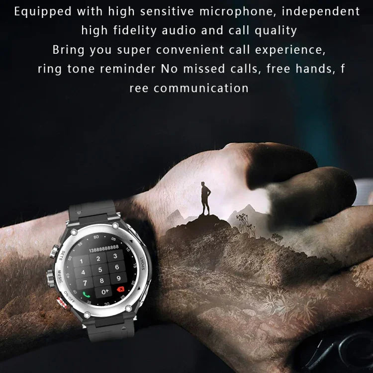T92 1.28インチIPSタッチスクリーン2in1 Bluetoothヘッドセットスマートウォッチ、心拍数モニタリング／Bluetooth音楽対応