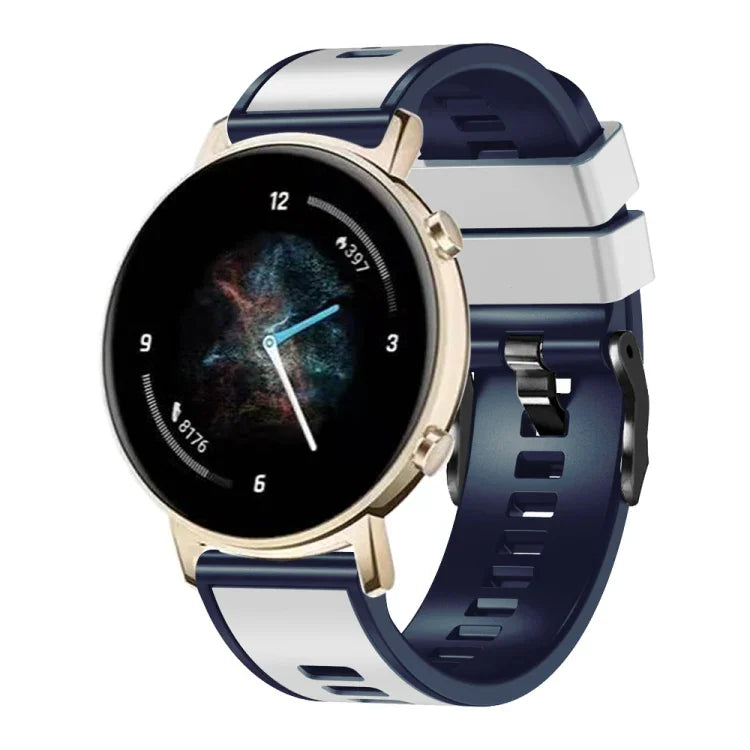 無地織り ツートンシリコンウォッチバンド、Samsung Galaxy Watch 5 Pro 45mm用