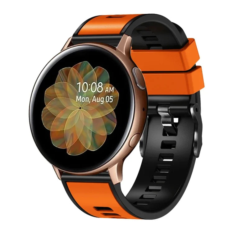 無地織り ツートンシリコンウォッチバンド、Samsung Galaxy Watch 5 Pro 45mm用