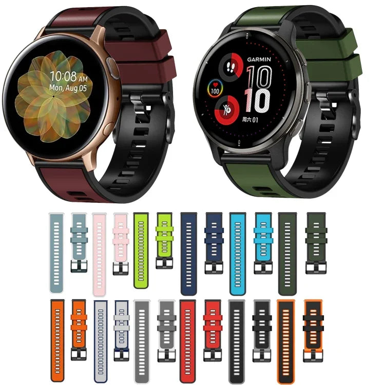無地織り ツートンシリコンウォッチバンド、Samsung Galaxy Watch 5 Pro 45mm用