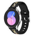 縦目プリント シリコンウォッチバンド、Samsung Galaxy Watch 5 40mm / 44mm用、Samsung Galaxy Watch 5 Pro 45mm用