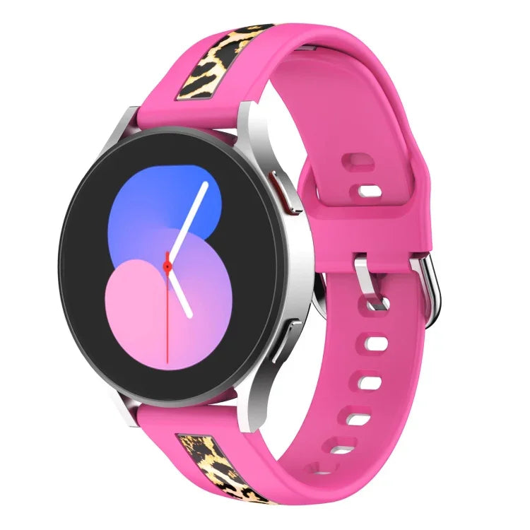 縦目プリント シリコンウォッチバンド、Samsung Galaxy Watch 5 40mm / 44mm用、Samsung Galaxy Watch 5 Pro 45mm用