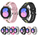 縦目プリント シリコンウォッチバンド、Samsung Galaxy Watch 5 40mm / 44mm用、Samsung Galaxy Watch 5 Pro 45mm用