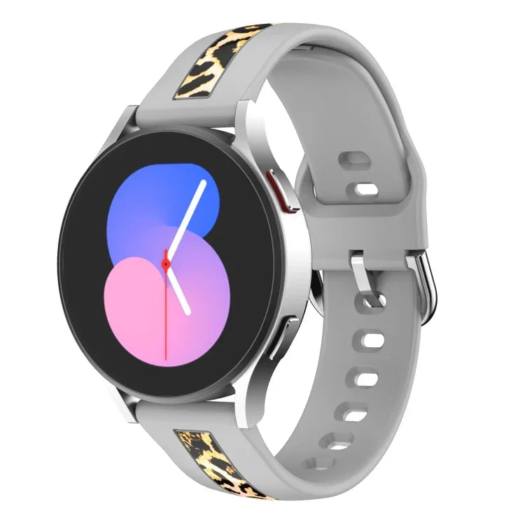 縦目プリント シリコンウォッチバンド、Samsung Galaxy Watch 5 40mm / 44mm用、Samsung Galaxy Watch 5 Pro 45mm用