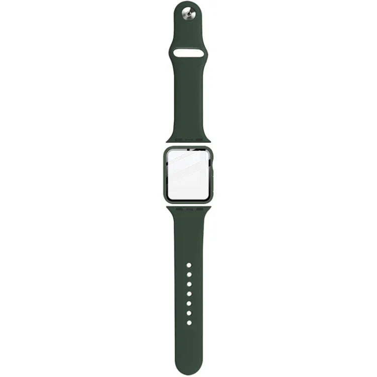 imak シリコンウォッチバンド PCフレーム＆強化ガラスフィルム、Apple Watch SE 2022 40mm用、Apple Watch SE 2022 44mm用