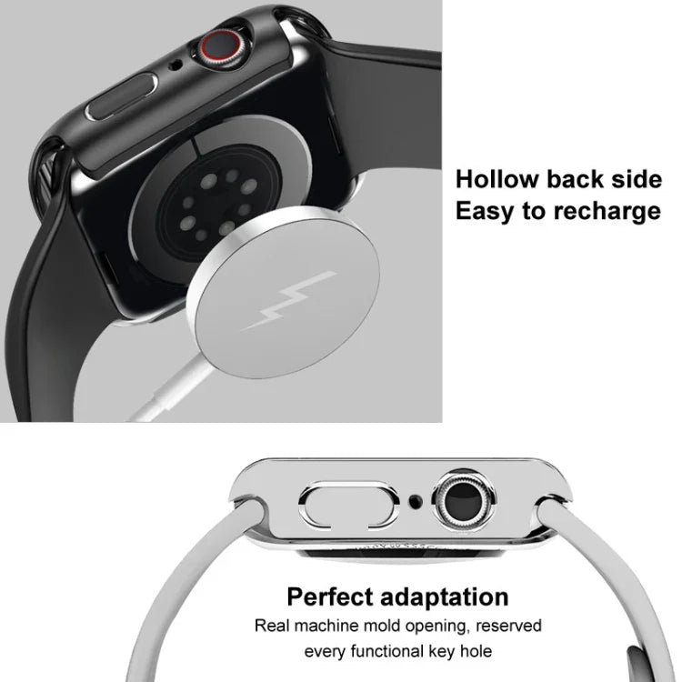 imak シリコンウォッチバンド PCフレーム＆強化ガラスフィルム、Apple Watch SE 2022 40mm用、Apple Watch SE 2022 44mm用