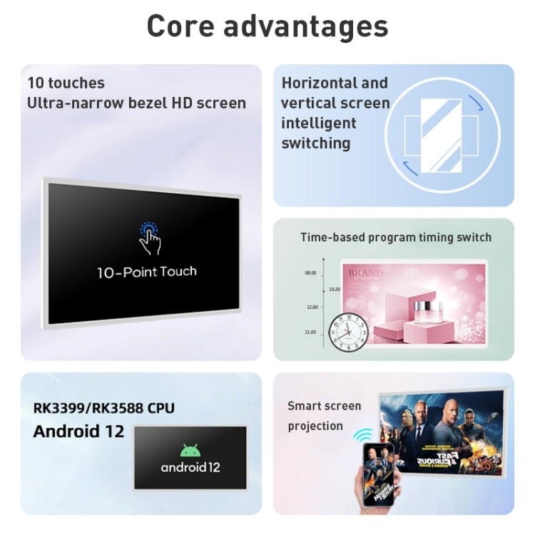 HSD3293T 32インチIPSディスプレイ広告機 Android 12 RK3399 4GB+32GB