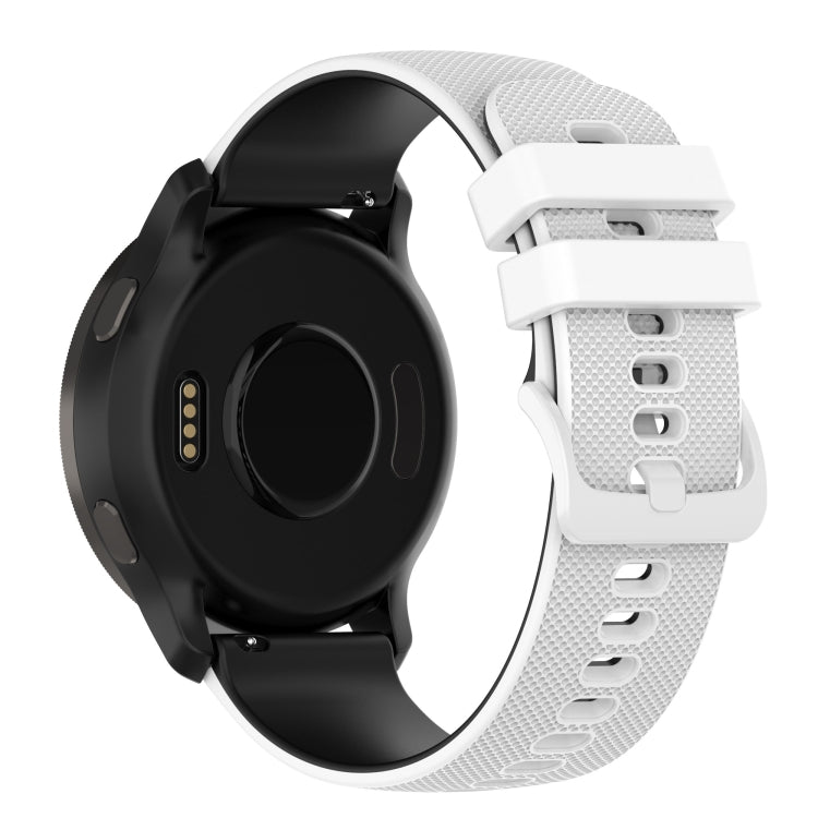 Small Plaid Texture Two-color Silicone Watch Band, For Suunto 5 Peak