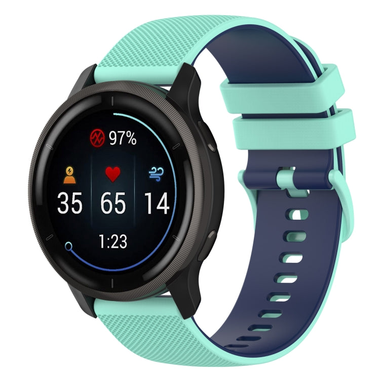 Small Plaid Texture Two-color Silicone Watch Band, For Suunto 5 Peak