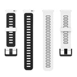 22mm Stripe Two-color Silicone Stainless Steel Buckle Watch Band, For Amazfit GTR 4 / GTS 4 / GTR 3