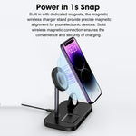 WA22 3イン1 マグネティックワイヤレス充電器 電話ホルダー、WA22