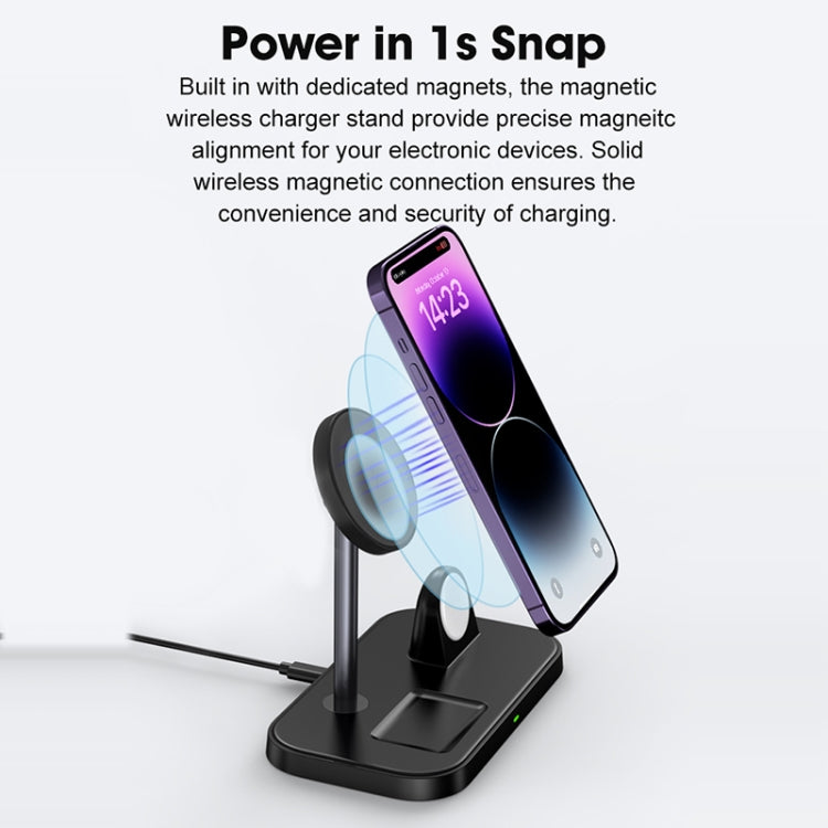 WA22 3イン1 マグネティックワイヤレス充電器 電話ホルダー、WA22