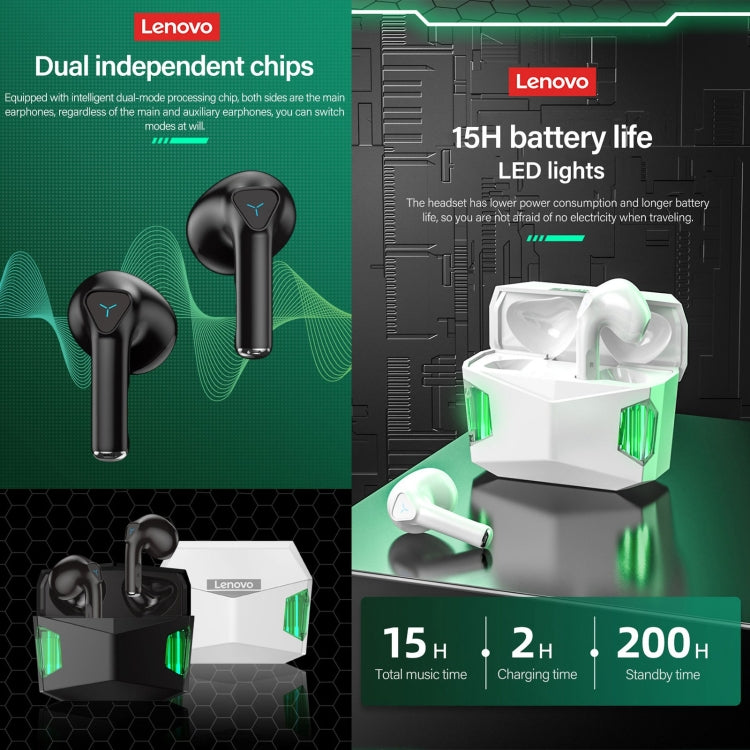Lenovo GM5 TWS Bluetoothワイヤレススポーツ防水ノイズリダクションゲーミングイヤホン マイク付き、GM5