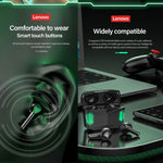 Lenovo GM5 TWS Bluetoothワイヤレススポーツ防水ノイズリダクションゲーミングイヤホン マイク付き、GM5