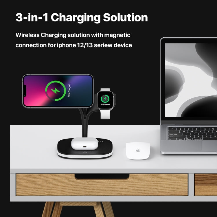 YM-UD22 15W 5イン1 マグネティックワイヤレス充電器 スタンド機能付き