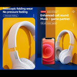 Lenovo TH10 ワイヤレスBluetoothゲーミングバスミュージックスポーツノイズキャンセリングヘッドホン、TH10ホワイト、TH10ブラック