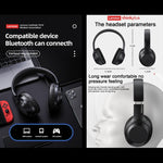 Lenovo TH10 ワイヤレスBluetoothゲーミングバスミュージックスポーツノイズキャンセリングヘッドホン、TH10ホワイト、TH10ブラック